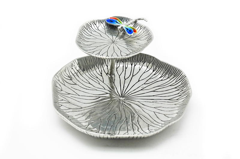 JEWELLERY TRAY LOTUS LEAF WITH DRAGONFLY